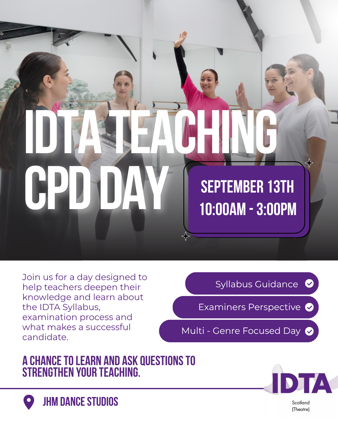 Beyond the Choreography: IDTA Teaching & Examination CPD Day
